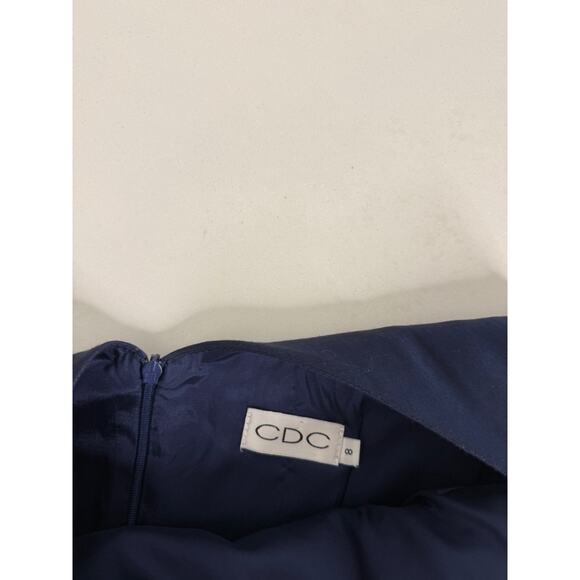 Vintage 90’s Y2K Blue Sleeveless Gown With Floral Glitter dark romantic 8 prom - Picture 6 of 7